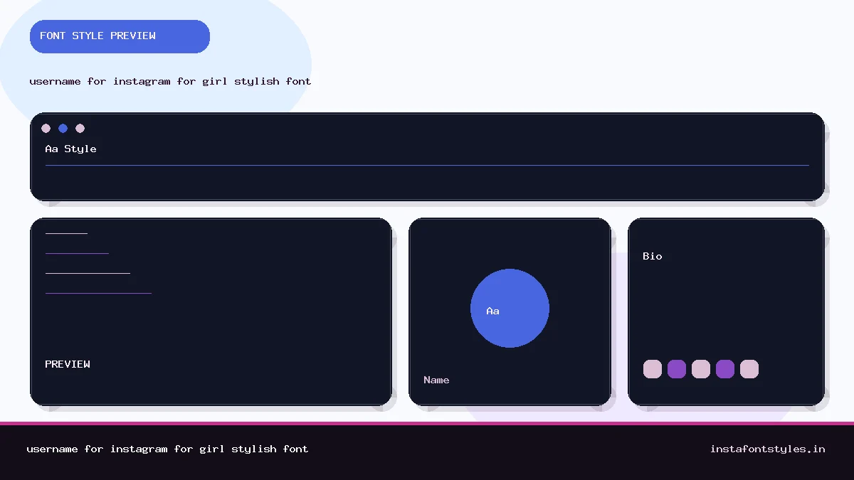 username for instagram for girl stylish font